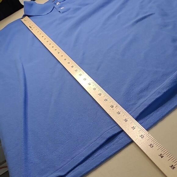 Saddlebred perfect polo big & tall 2xLT 100% cotton blue polo top - Picture 4 of 5